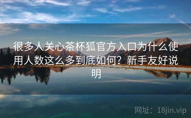 很多人关心茶杯狐官方入口为什么使用人数这么多到底如何？新手友好说明