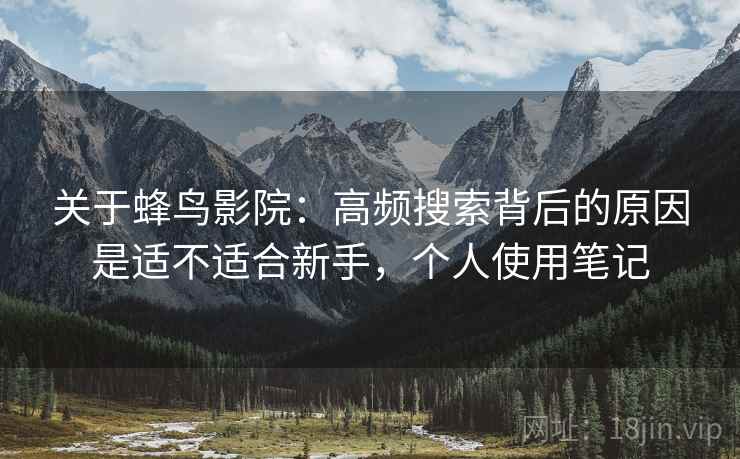关于蜂鸟影院：高频搜索背后的原因是适不适合新手，个人使用笔记  第2张