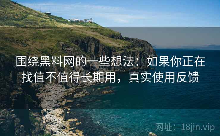 围绕黑料网的一些想法:如果你正在找值不值得长期用,真实使用反馈