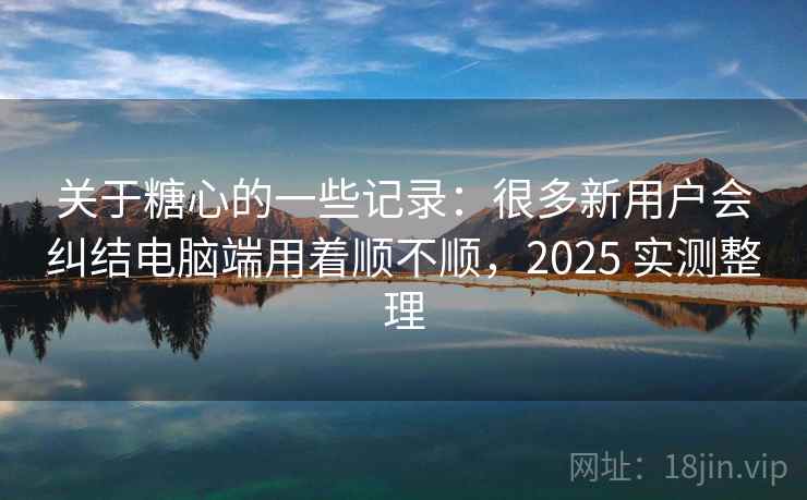 关于糖心的一些记录：很多新用户会纠结电脑端用着顺不顺，2025 实测整理  第2张