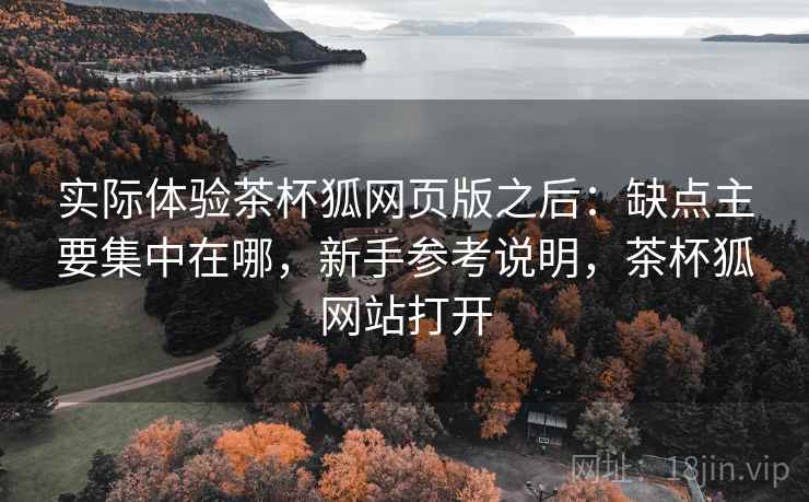 实际体验茶杯狐网页版之后:缺点主要集中在哪,新手参考说明,茶杯狐网站打开 第2张 实际体验茶杯狐网页版之后:缺点主要集中在哪,新手参考说明,茶杯狐网站打开 第2张