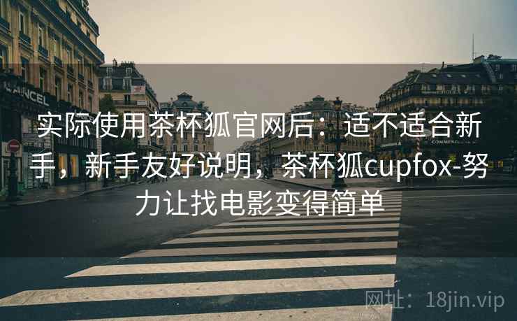 实际使用茶杯狐官网后：适不适合新手，新手友好说明，茶杯狐cupfox-努力让找电影变得简单